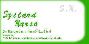 szilard marso business card