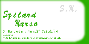 szilard marso business card